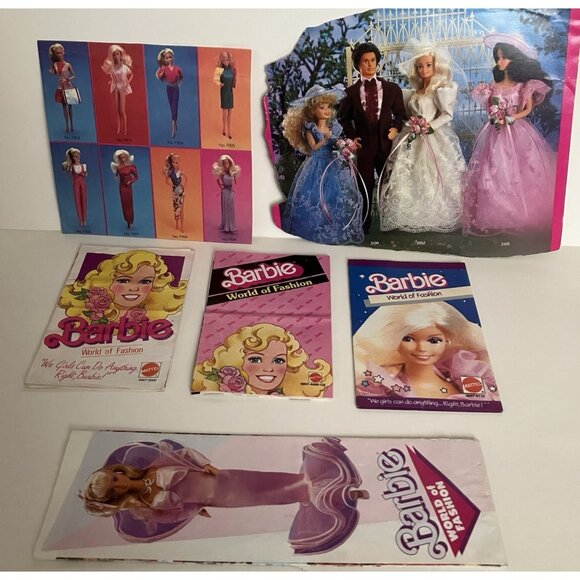 1980s Barbie World of Fashion Brochures Plus Wedding & Fun Fashion Pictures - Picture 1 of 12